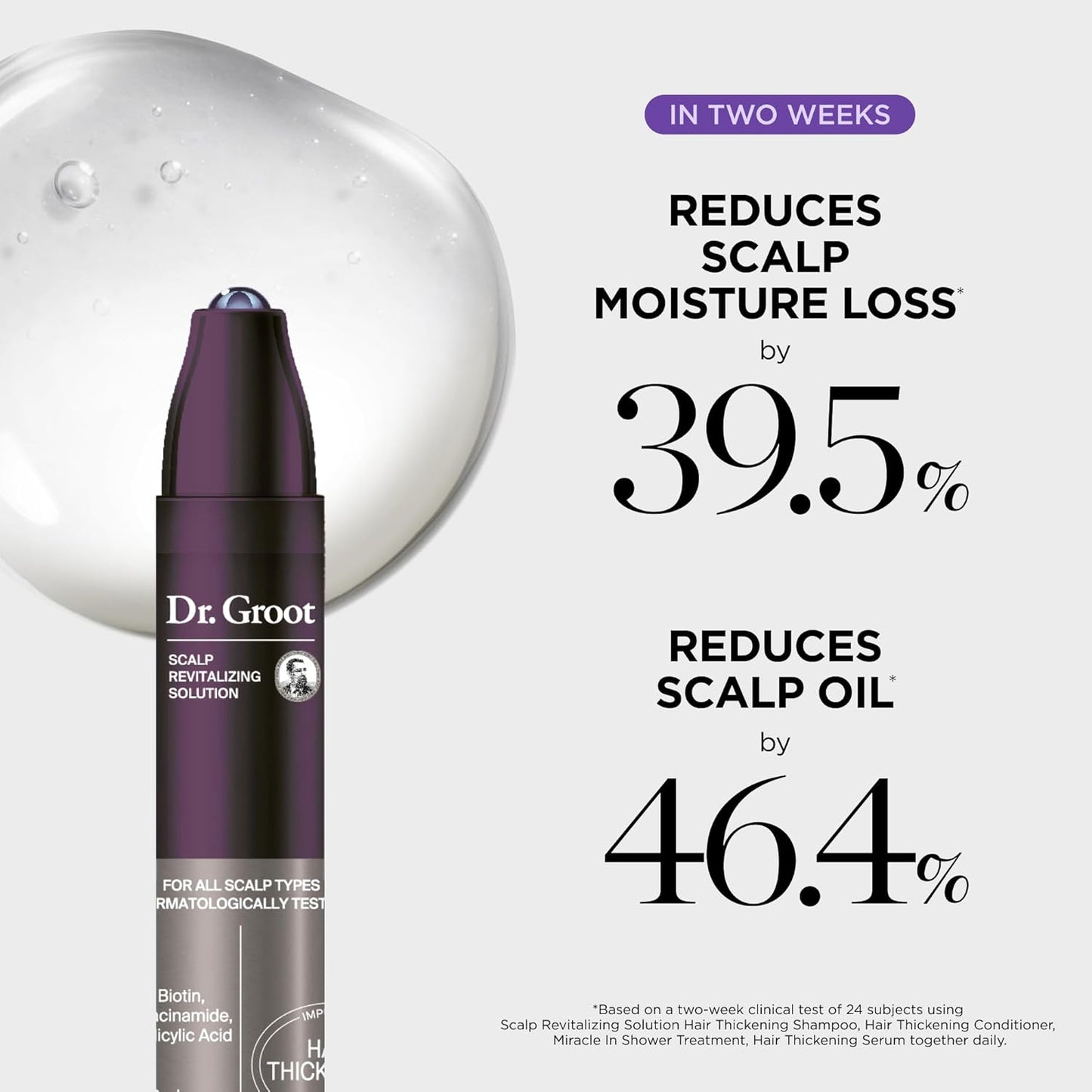 Juego de sérum, champú, acondicionador y tratamiento para el cuero cabelludo Dr. Groot Thickening para la caída del cabello